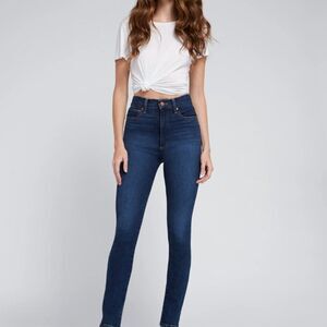 Alice + Olivia Good High Rise Skinny Jean in Soho Blues